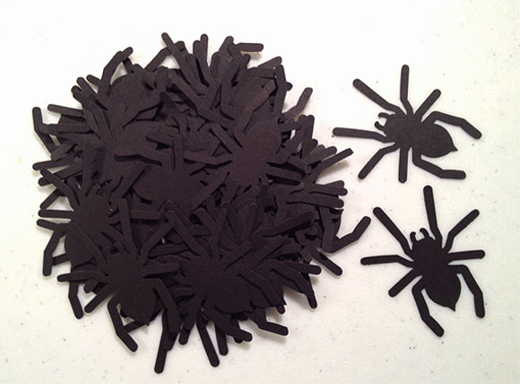 Halloween Black Spiders Set Of 50 Cardstock